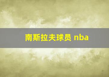 南斯拉夫球员 nba